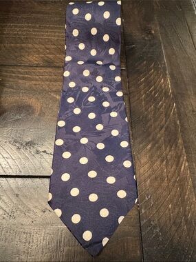 Classic Mark Alexander Navy Polka Dot Men's Tie